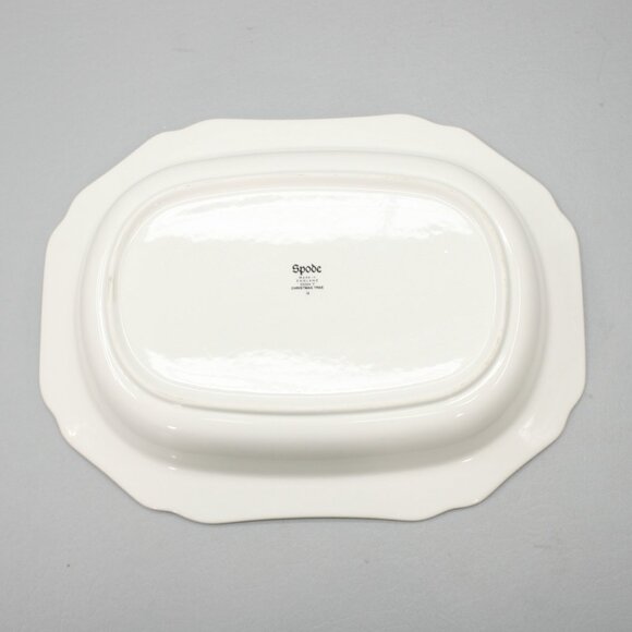 Spode Oval Serving Bowl Vegetable Dish 11.5"x8.5" Christmas Tree England S3324-V - Picture 4 of 6